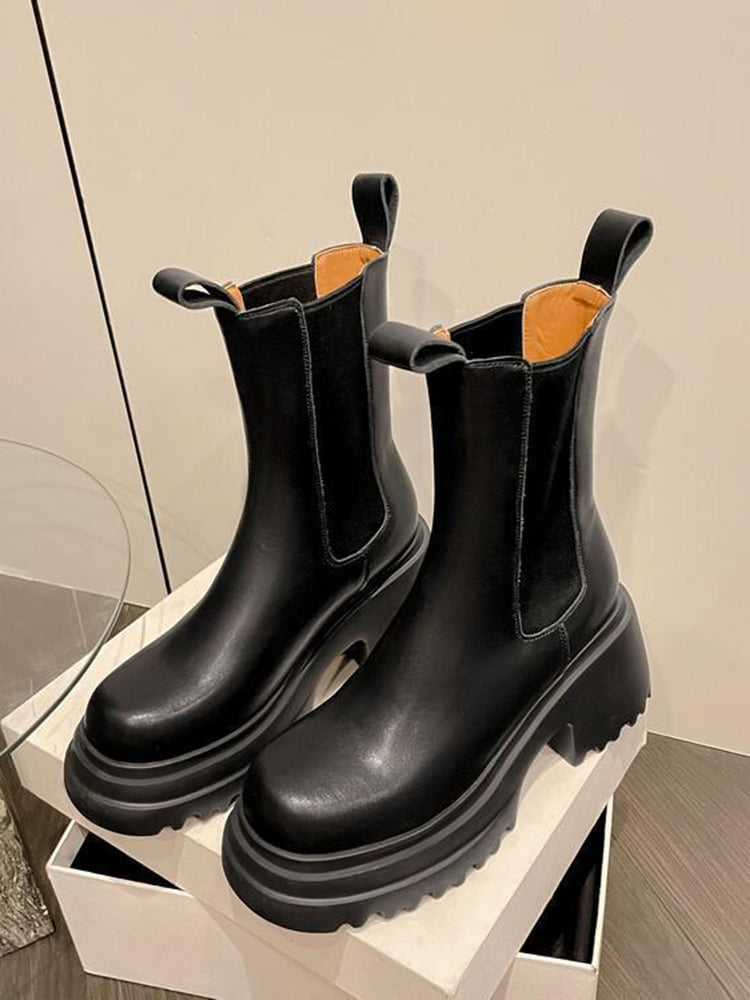 Chunky Heel Ankle Boots
