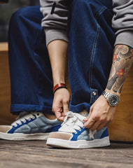 American Ocean Denim Star Thick-Sole Unisex Casual Shoes