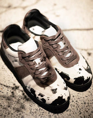 German Cow Moral Retro Embroidered All-Match Men's Casual Shoes