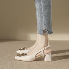 Delilah Slingback Heels with Chain