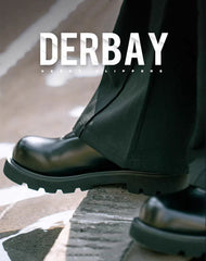 Derby Baotou Slippers Couple's Leather Half Drag Fashion Unisex Sandal