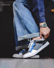 Dragon Design Silk Embroidery White Sports Men's Casual Shoes