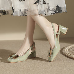 Delilah Slingback Heels with Chain