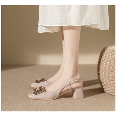 Delilah Slingback Heels with Chain