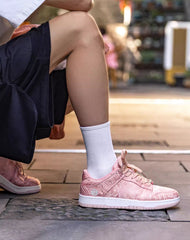 Pink Silk Couple Breathable Leisure Sports Unisex Casual Shoes