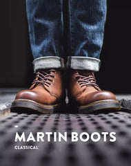 British Retro High-Top Leather motorcycle Versatile Martin Men's Boot