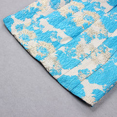 One Shoulder Sleeveless Frill Midi Bodycon Dress