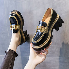 Dani Handmade Patchwork Platform Chunky Loafers