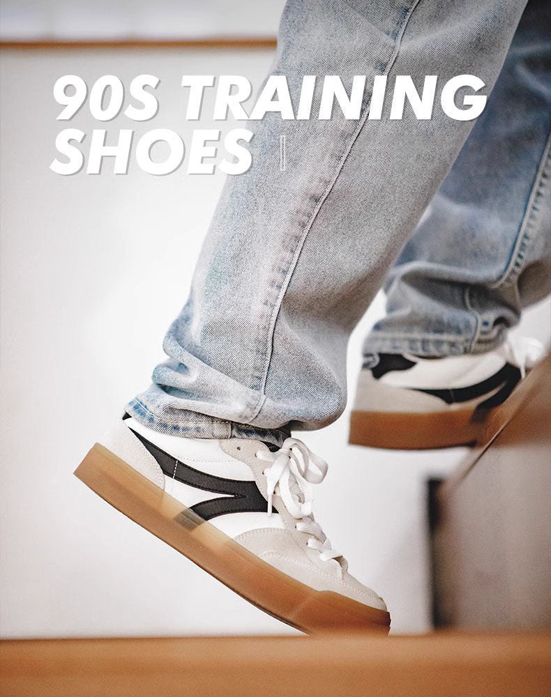 American Retro Versatile Moral White Flat Men's Sports Shoes