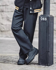 Mickey Derby Leather Round Toe Big Toe Men's Dress Shoes