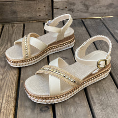 Chain Decor Flat Sandals