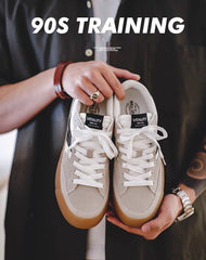 American Retro Versatile Moral White Flat Men's Sports Shoes