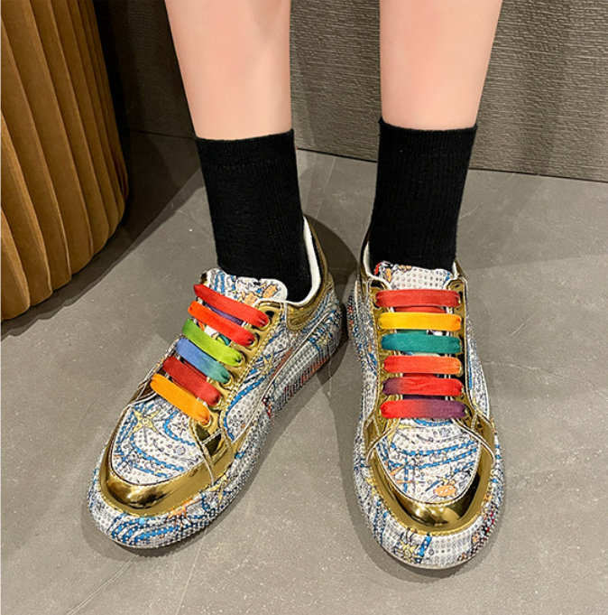Pattern Platform Sneakers
