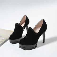 Vibrant Red Suede Ankle Boots with Stiletto Heel - Bold and Beautiful for Every Occasion