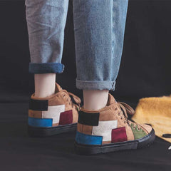 High-Top Winter Warm Cotton Canvas Women's Boots