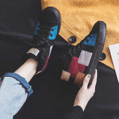 High-Top Winter Warm Cotton Canvas Women's Boots