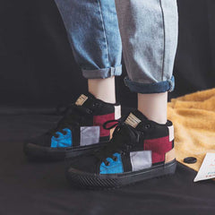 High-Top Winter Warm Cotton Canvas Women's Boots