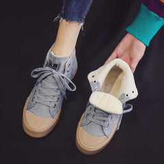 Biscuit High-Top Warm Winter Fashion Suede Women's Boots