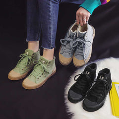 Biscuit High-Top Warm Winter Fashion Suede Women's Boots