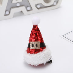 Sequined Christmas Hat Clip