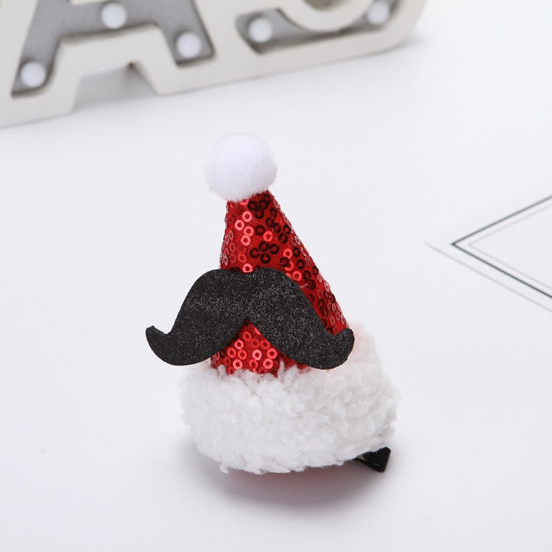 Sequined Christmas Hat Clip