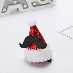 Sequined Christmas Hat Clip