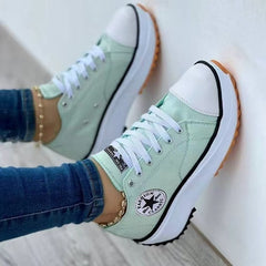 Color Blocking Pattern Convas Sneaker