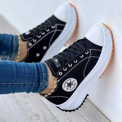 Color Blocking Pattern Convas Sneaker