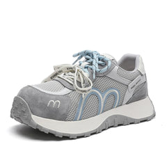 Breathable Retro Ice Silk Forrest Gump White Men's Sneakers