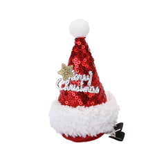 Sequined Christmas Hat Clip
