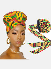Printed Double Layer Satin Headwrap