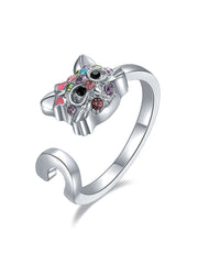 Crystal Rainbow Cat Jewelry Set