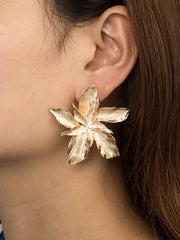 Gold Flower Drop Dangle Earring