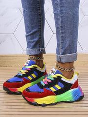 Rainbow Casual Lace-up Sneakers