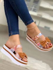 Bowknot Decor Buckled Sandals