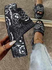 Printed Platform Thick Sole Sandals