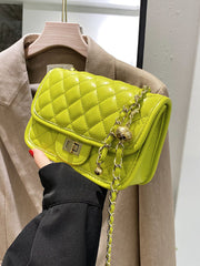 Solid Color Leather Luxury Bag