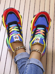 Rainbow Casual Lace-up Sneakers