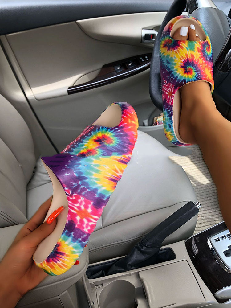Tie Dye Soft Heel Slipper