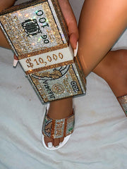Rhinestone Dollar Slippers