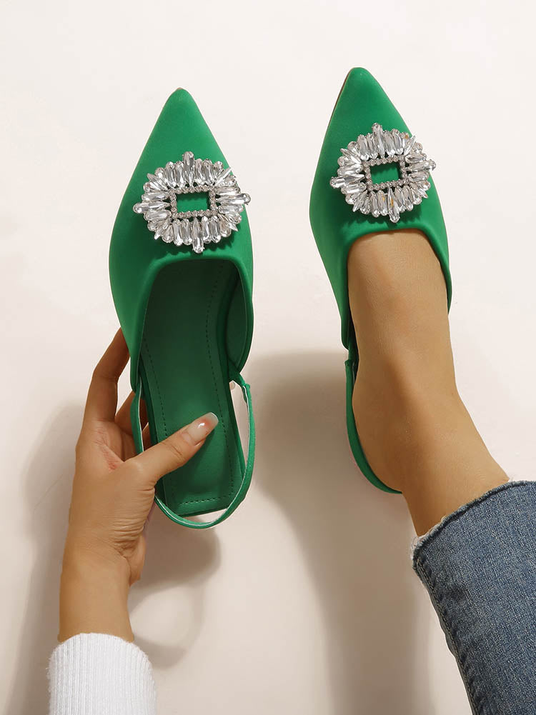 Rhinestone Wedding Pointed Toe Sandals