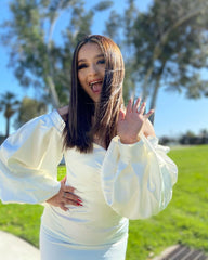 Off Shoulder Long Sleeve Wrinkled Mini Bodycon Dress