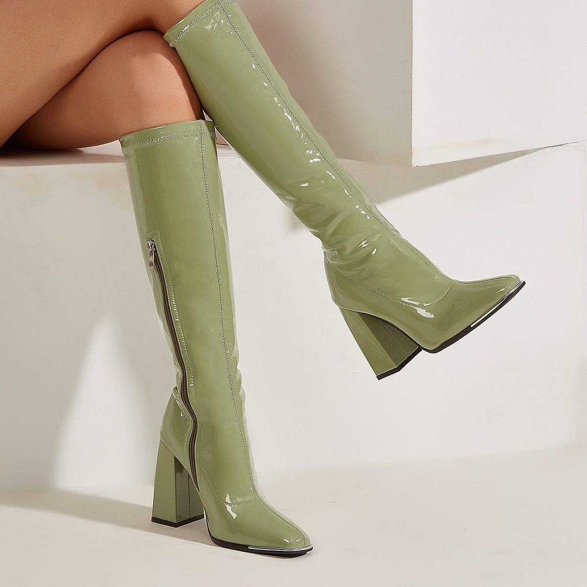 Chunky Heeled Boots