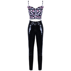 Strappy Sleeveless Floral Bodycon Set