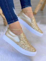 Glitter Slip-on Flat Sneaker