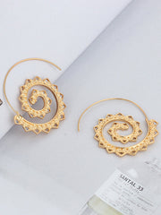 Retro Swirl Hoop Earrings