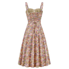 Strappy Sleeveless Over Knee Printing Bodycon Dress