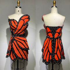 Strapless Sleeveless Pearl Mini Bodycon Dress