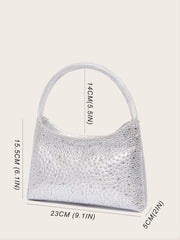 Party Silver Hot Diamond Underarm Bag