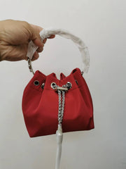 Satin Fringe Fashion Bucket Bag